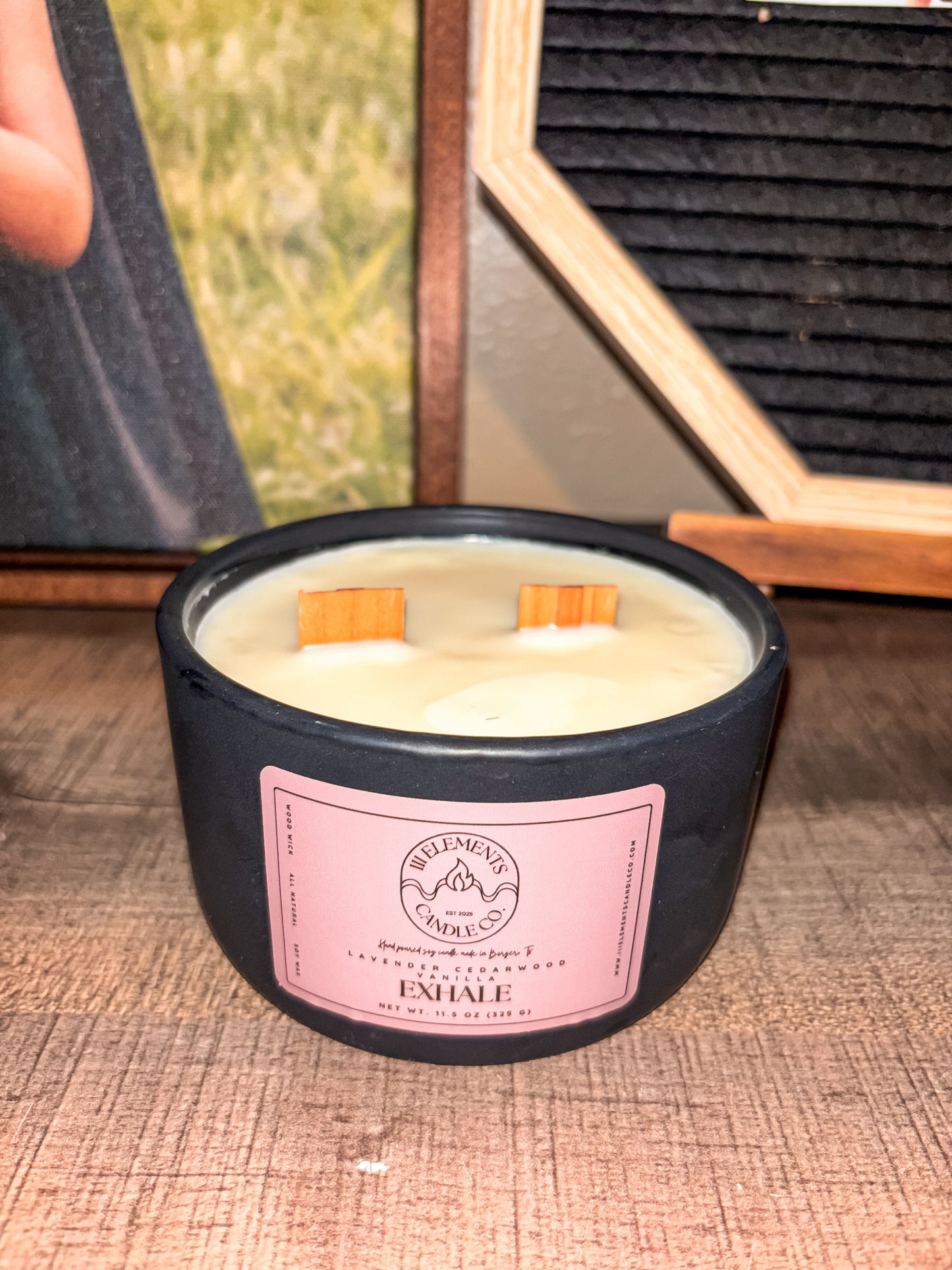 Exhale - Essential Oil Soy Candle (Wood Wick)
