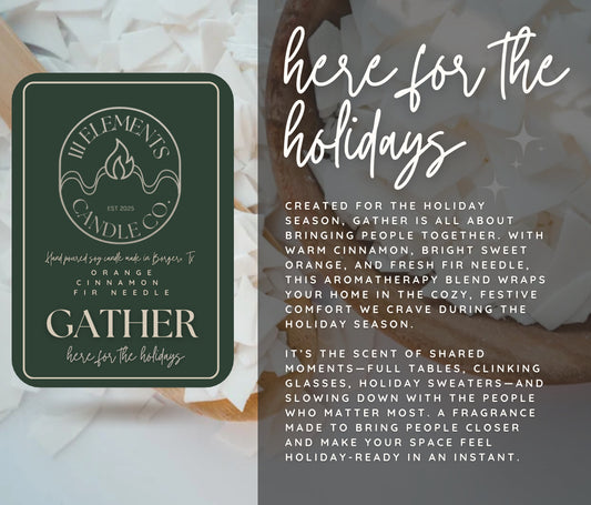 Gather - Essential Oil Soy Candle (Wood Wick)
