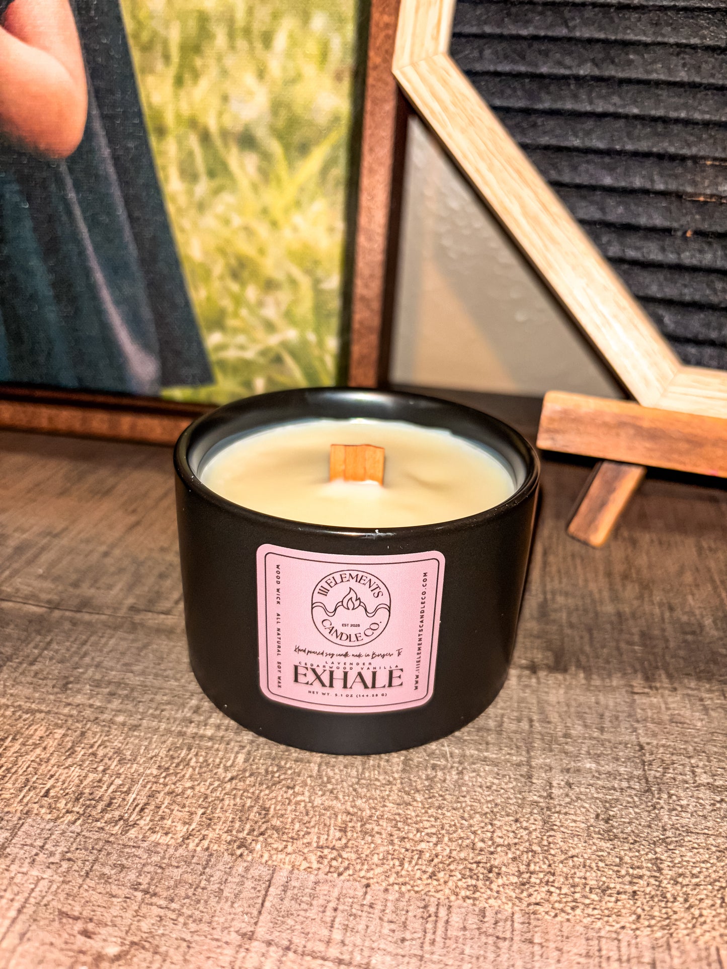 Exhale - Essential Oil Soy Candle (Wood Wick)