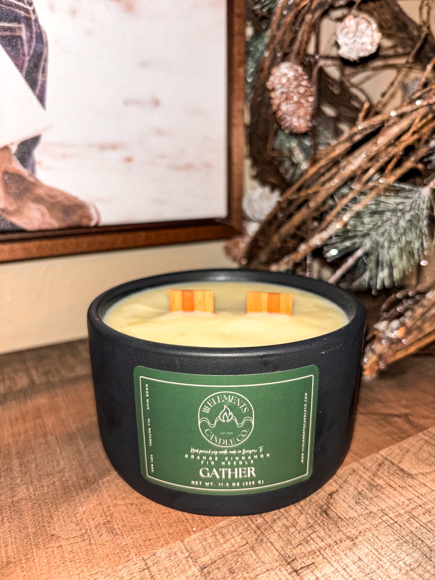 Gather - Essential Oil Soy Candle (Wood Wick)