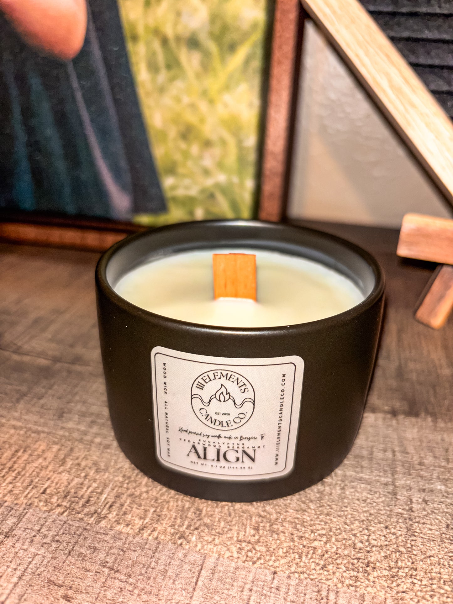 Align - Essential Oil Soy Candle (Wood Wick)