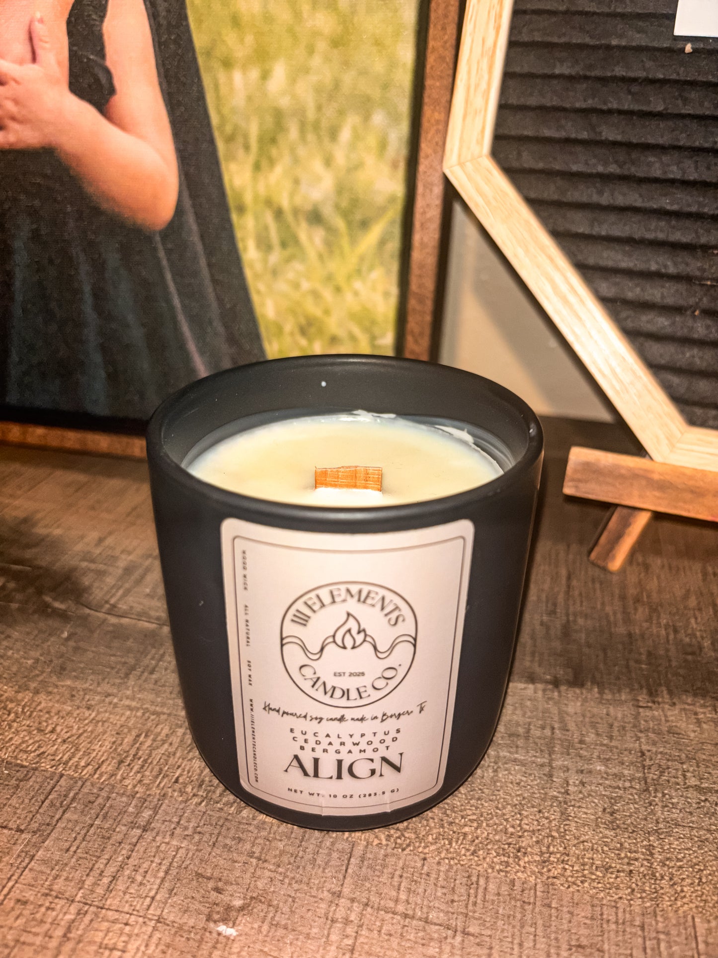 Align - Essential Oil Soy Candle (Wood Wick)