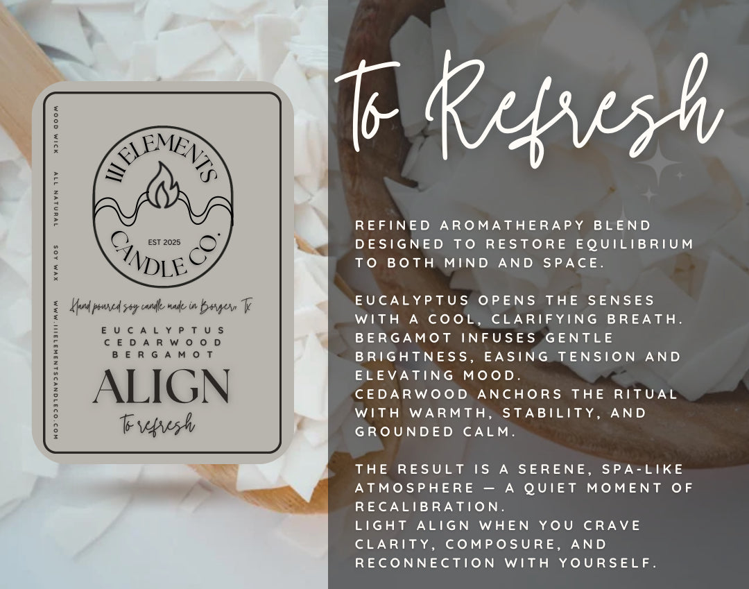 Align - Essential Oil Soy Candle (Wood Wick)