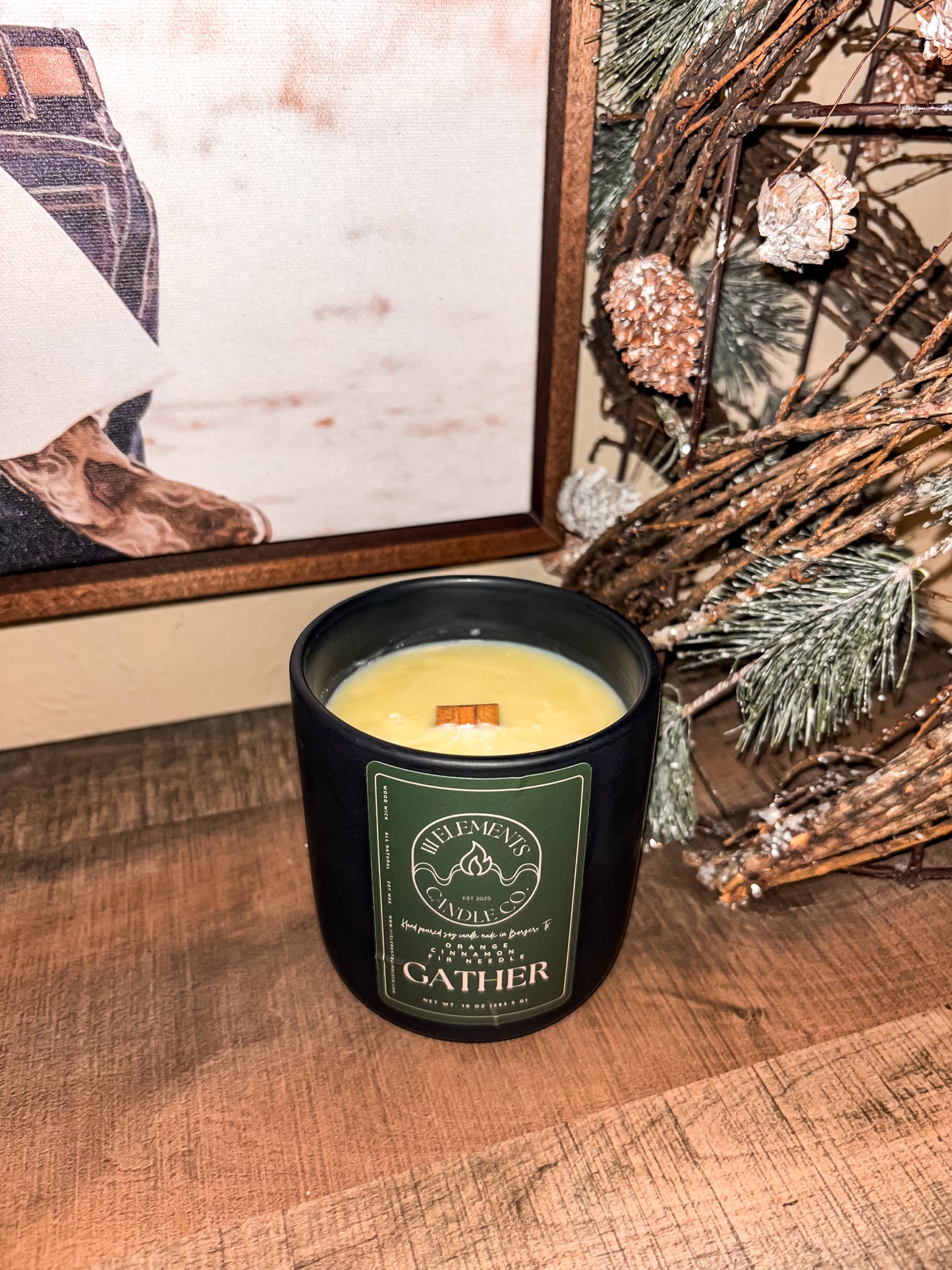 Gather - Essential Oil Soy Candle (Wood Wick)