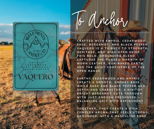 Vaquero - Essential Oil Soy Candle (Wood Wick)