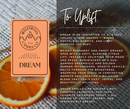 Dream - Essential Oil Soy Candle (Wood Wick)