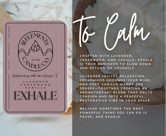 Exhale - Essential Oil Soy Candle (Wood Wick)