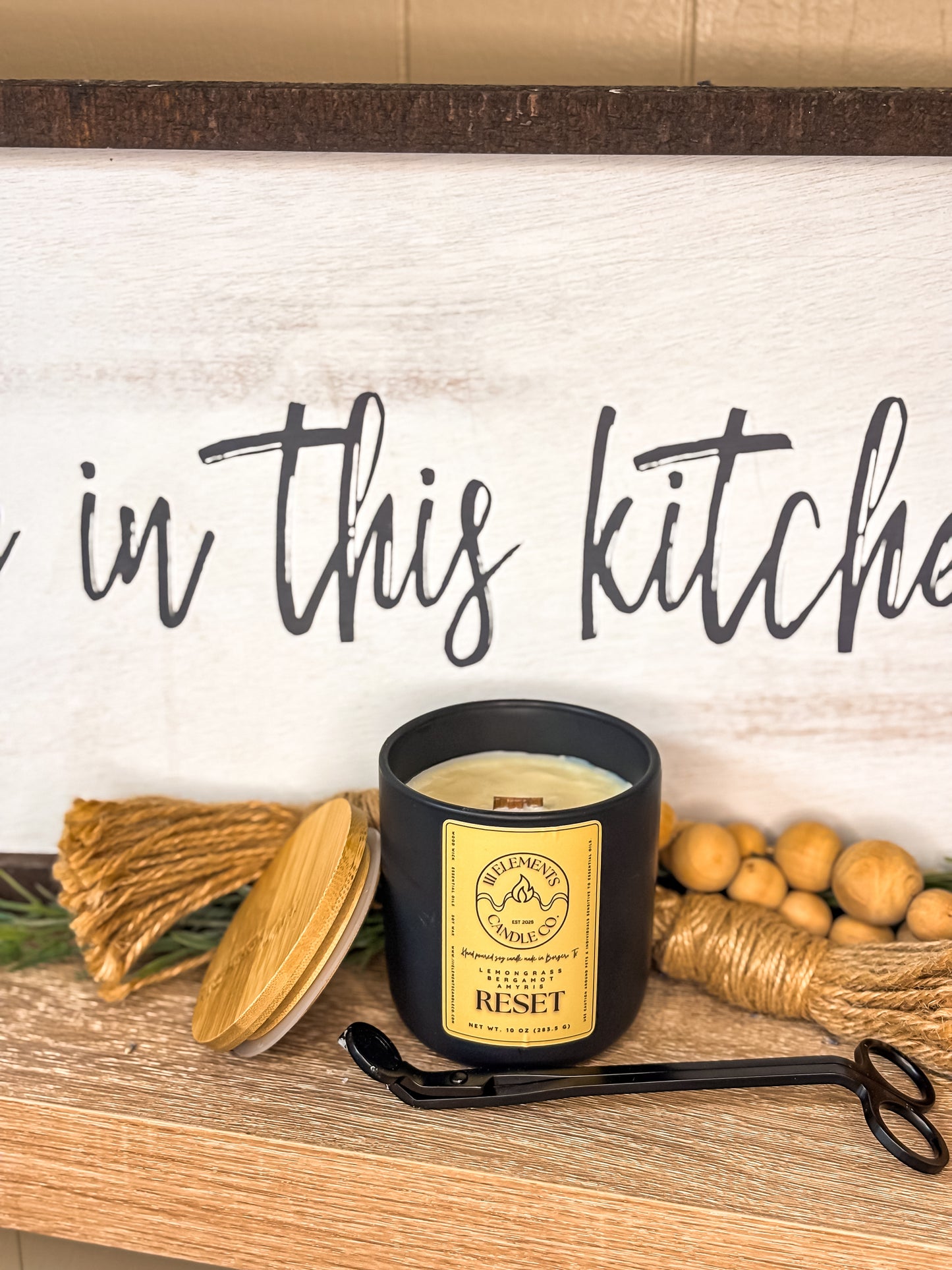 Reset - Essential Oil Soy Candle (Wood Wick)