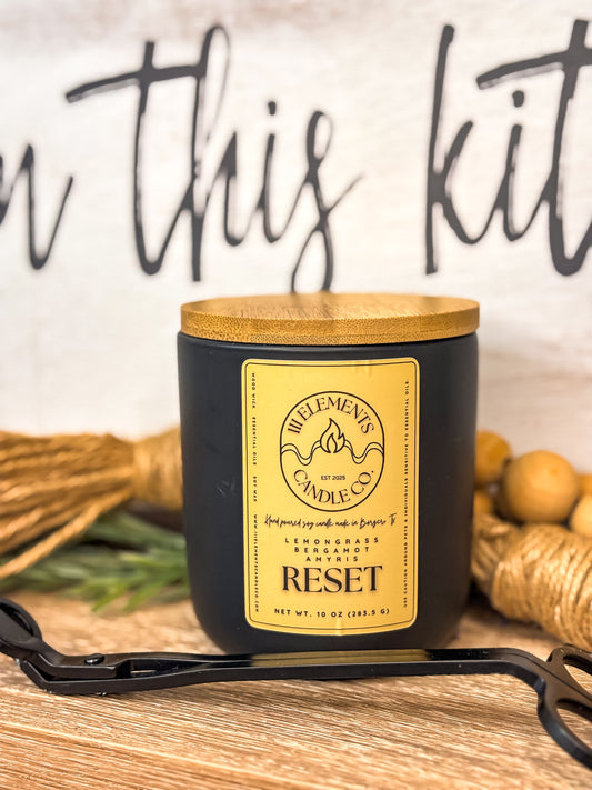 Reset - Essential Oil Soy Candle (Wood Wick)